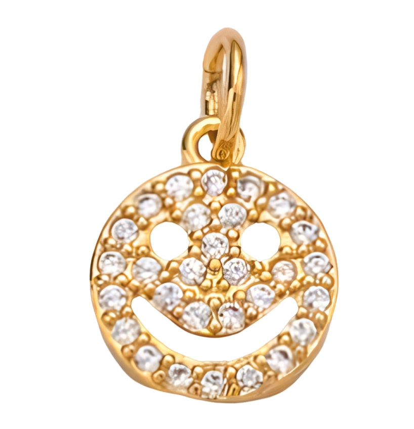 Sparkly Smiley Charm