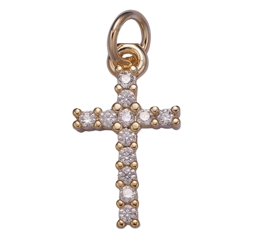 Sparkle Cross Charm