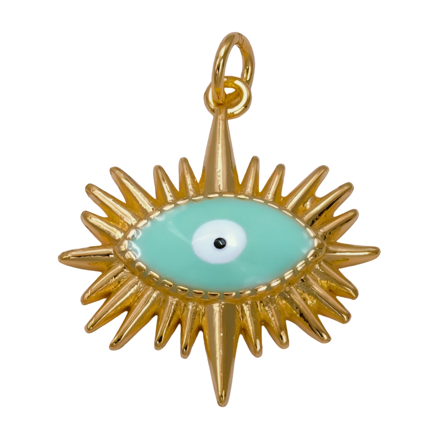 Mint Evil Eye Charm