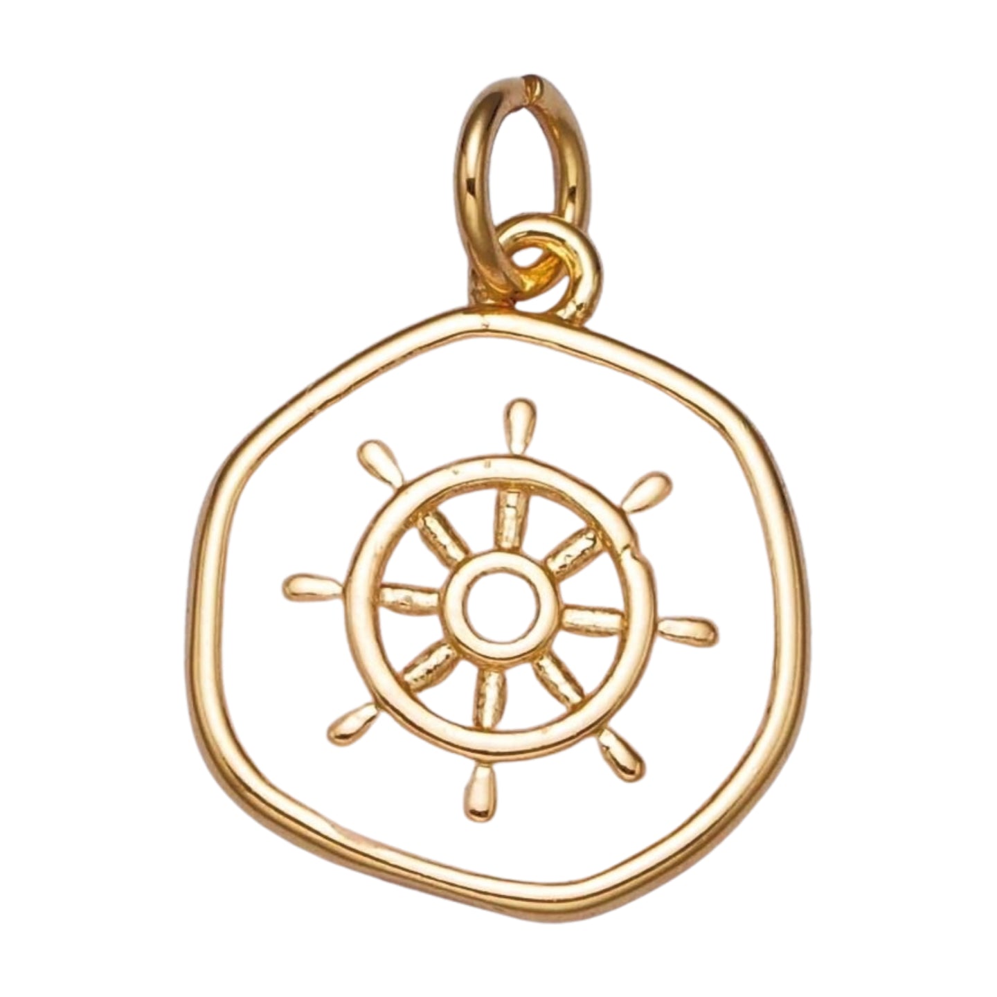 Nautical Boat Wheel Charm