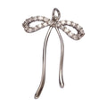 Silver Sparkle Bow Charm