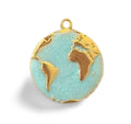 Teal Earth Charm