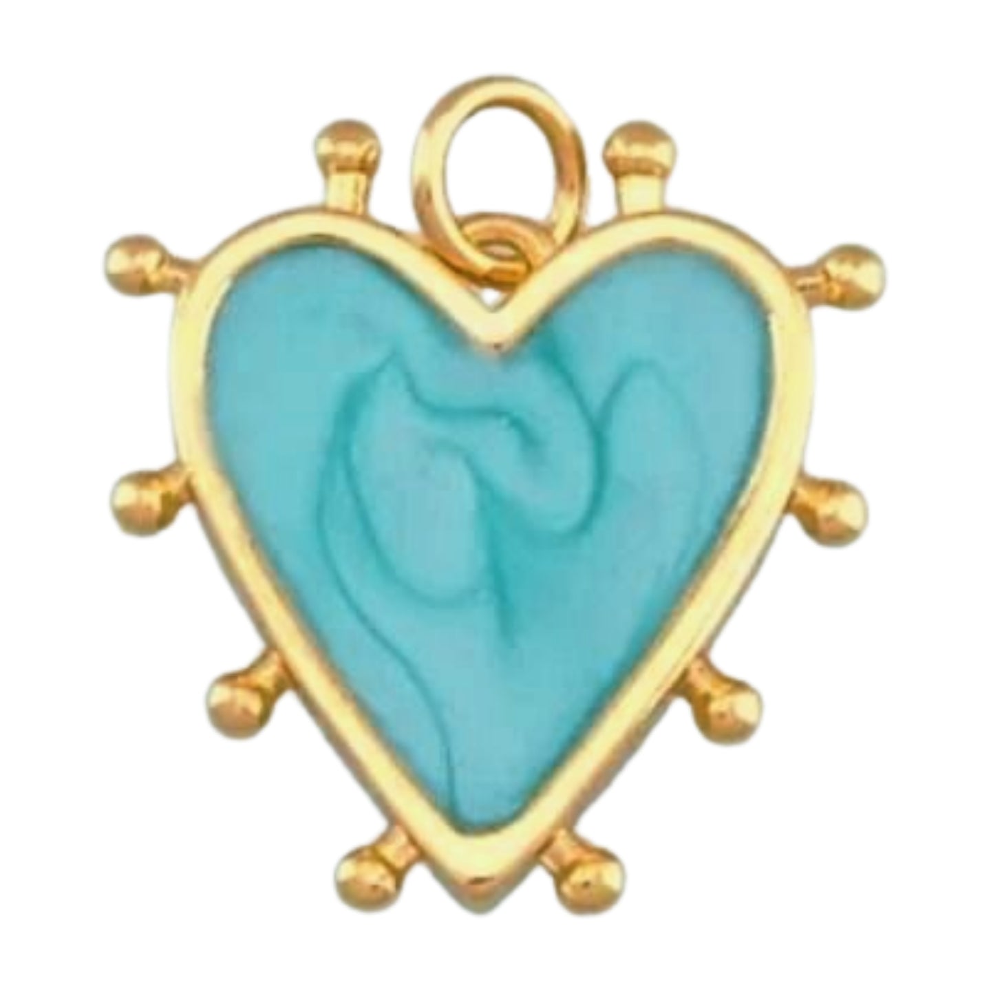 Teal Heart Pendant