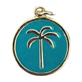 Teal Palm Tree Charm