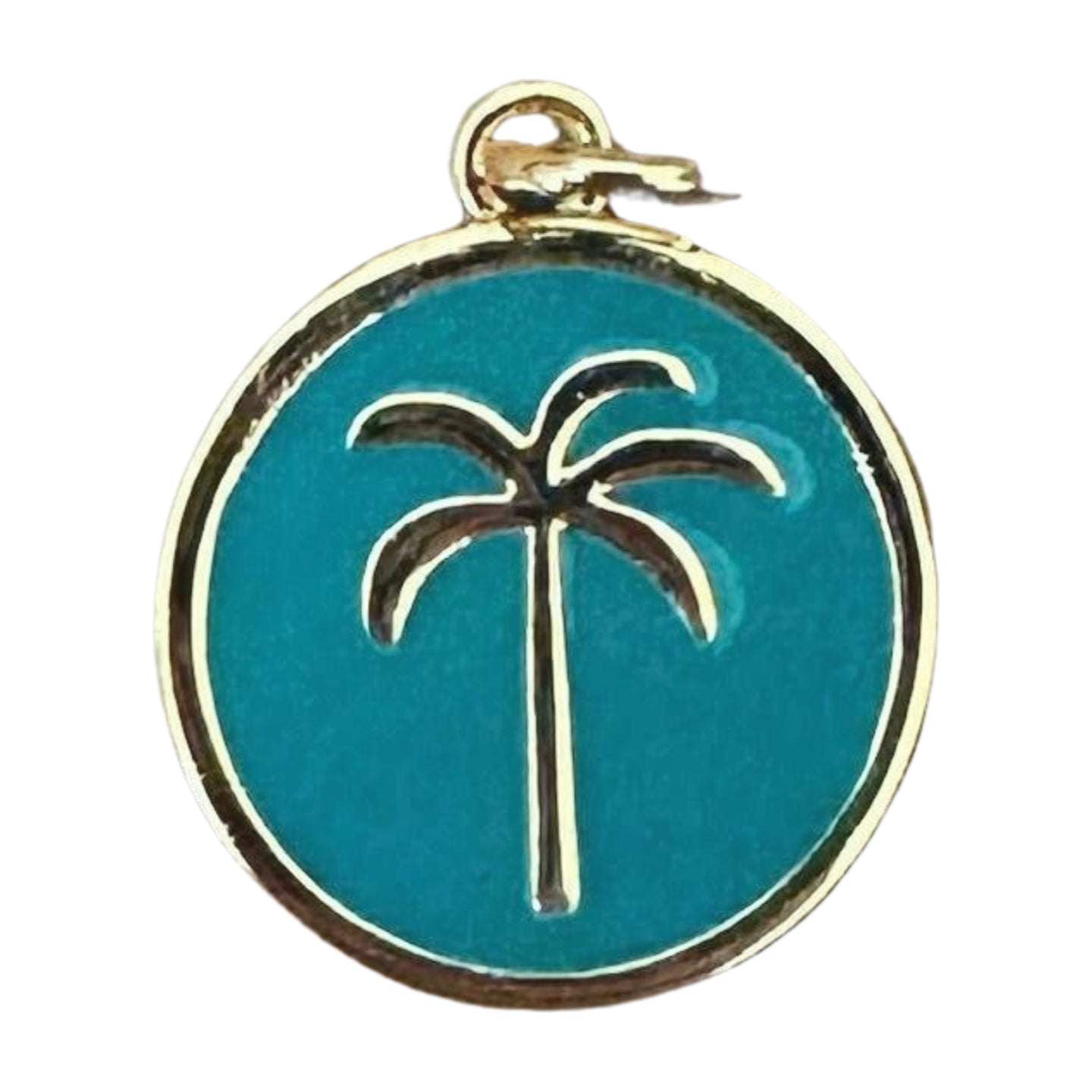 Teal Palm Tree Charm